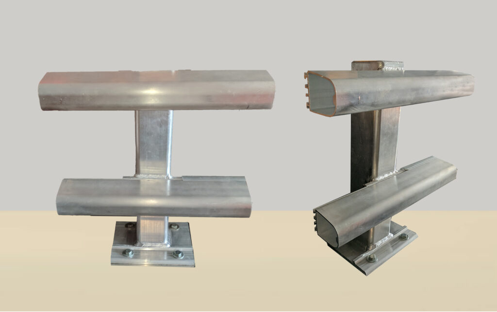 MDS-250 Aluminum double rail for concrete barriers
